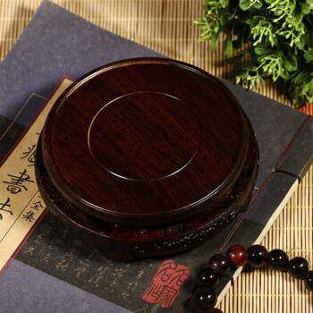 
                                        宜兴紫砂/香土紫砂/茶具黑檀木托 壶托壶座《货到付款》                