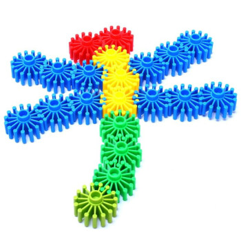 齿轮积木塑料拼插拼装积木 益智儿童幼儿园玩具3岁以上 中号齿轮50粒