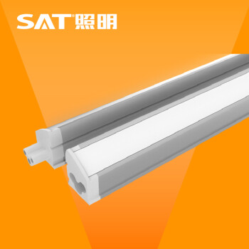 SAT照明T5支架led暗槽灯一体化无暗区节能支架灯具全套超亮日光灯无极调温调光1.2米 无极调色款 12W1200mm长6000K正白光