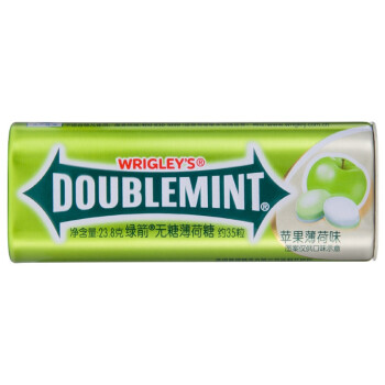 【京东超市】绿箭(doublemint)无糖薄荷糖苹果薄荷味35粒23.