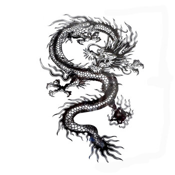 
                                        一口米纹身贴 防水 男女  仿真 狼头 老虎 刺青 花臂 图腾 青龙 图腾                