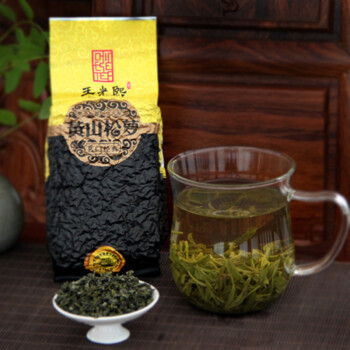 绿茶2021新茶叶春茶黄山王光熙松萝茶特三级明前绿茶袋装茶叶200g