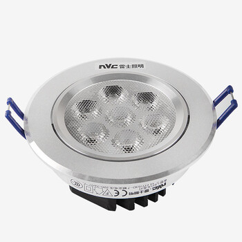 
                                        雷士照明LED筒灯射灯 一体化防雾 天花灯具 过道灯 客厅吊顶灯ENLED163D 白色边 7瓦 开孔95-105mm 白光                