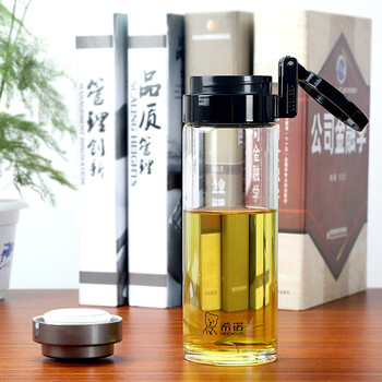 
                                                                                希诺 单层玻璃茶杯 便携  大容量泡茶水杯 男女士车载办公户外运动水杯 695ml-XN-6076                