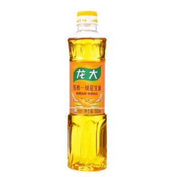 龙大 食用油 压榨一级 特香花生油 500ml 新花生新鲜油,降价幅度47.9%