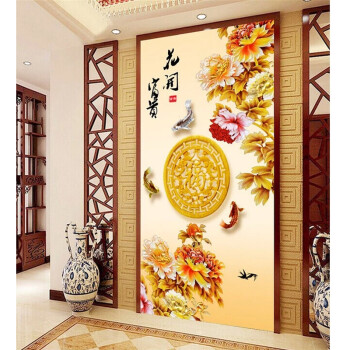 5DIY钻石画方钻花开富贵福十字绣客厅贴钻画牡丹富贵钻九鱼 105-200CM钻石画方钻满贴 钻超30%