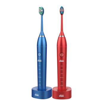 doxo多希尔 声波电动牙刷 成人充电式震动牙刷软毛情侣自动牙刷防水D5S 红色