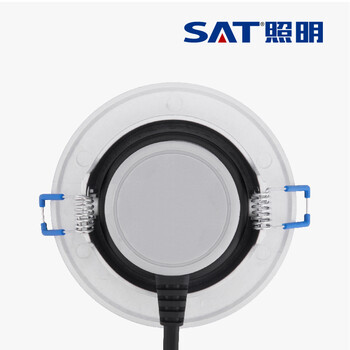 SAT照明led射灯筒灯3w/5W全套天花灯开孔7cm-7.5cm 圆头车高光平面 3W银色