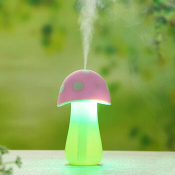 
                                        久乐肯（JOOLEK） 静音蘑菇灯加湿器usb喷雾桌面加湿器触摸开关带小夜灯防干烧 蓝色                