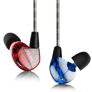 威索尼可（VSONIC）VSD2 跃动版 入耳式HiFi耳机 红蓝双色