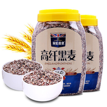 欧贝雅 【满30立减5元】 澳洲纯燕麦片 高纤黑麦片1000g 营养早餐谷物