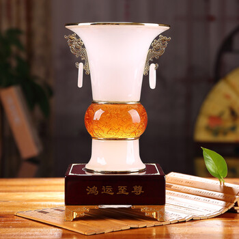 礼之源 鸿运至尊商务办公室摆件工艺品 家居客厅创意现代装饰品摆设 鸿运至尊15*15*22