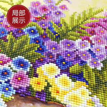 诗美诗格钻石画花仙子花花姑娘新款卧室卡通美女玫瑰仙子十字绣钻石绣满钻系列 花灵仙子 30*40厘米 魔方钻满钻