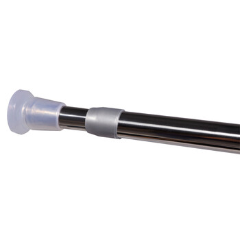 加长型不锈钢浴帘杆可伸缩 免打孔承重2-15kg 柔之家 E01 155-290cm适合1.7-2.7米墙距