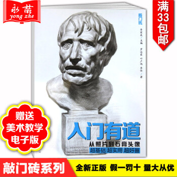 敲门砖入门有道从照片到石膏头像头骨五官照片范画对临摹分步骤精详解