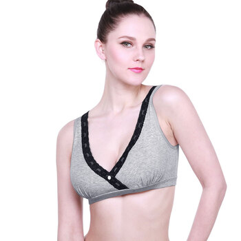 十文正品孕妇内衣纯棉<em>文胸</em>前开扣全棉无钢圈防