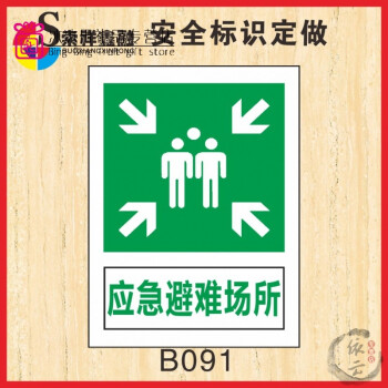 应急避难场所标识安全警示牌标示标志提示警告禁止消防指示牌贴纸