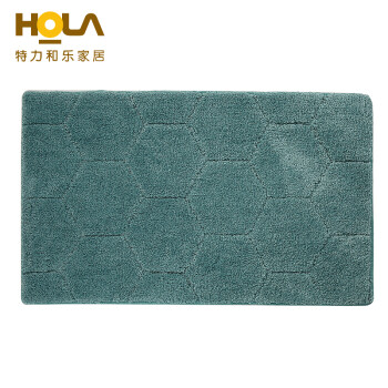 HOLA特力和乐 HH哈利超纤柔踏垫50*80 卧室客厅门厅地毯HH126138 绿