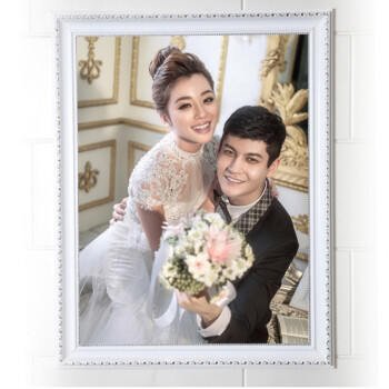 7寸韩式水晶相框摆台创意婚纱照组合结婚照片放大挂墙相片儿童七 欧式