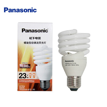 Panasonic/松下 螺旋型自镇流荧光灯节能灯(23W E27灯头 日光色/白炽灯色) 23W/E27白炽灯色-黄光