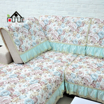 
                                        尚品屋 四季加厚防滑沙发垫欧式坐垫沙发套 飘窗垫沙发巾 花海紫色 105*210cm                