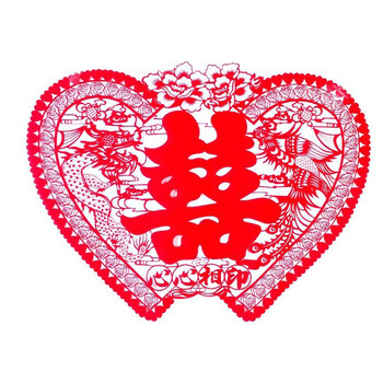 
                                        天窗床头喜字婚庆用品结婚喜字客厅大喜字窗花 创意婚房布置绒布喜字贴 百年好合                