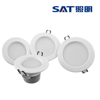 SAT照明为而普系列3.5寸特价促销LED家居灯天花筒灯护眼筒灯6W 开孔10cm 特价！ 象牙白 6W正白光