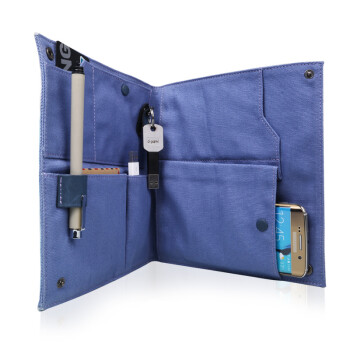 d-park 数码收纳包 旅行收纳袋 创意设计多隔层收纳 防水牛津布小配件通用 蓝色