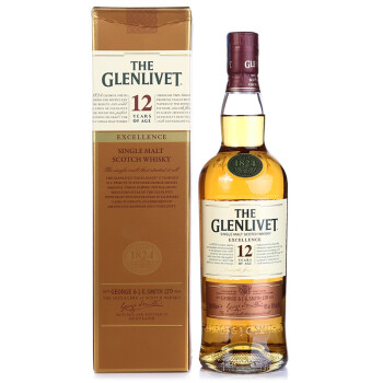 【京东超市】格兰威特（Glenlivet）洋酒 12年陈酿单一麦芽苏格兰威士忌 700ml