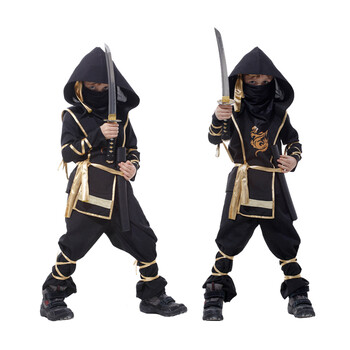 仕彩 万圣节服装儿童 成人武士服武士服忍者服忍者服装 橙武术忍者装 L