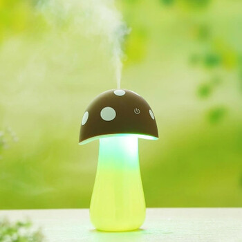 
                                        久乐肯（JOOLEK） 静音蘑菇灯加湿器usb喷雾桌面加湿器触摸开关带小夜灯防干烧 蓝色                