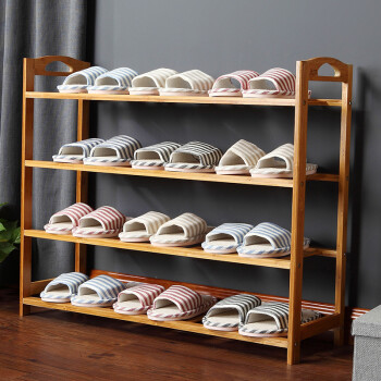 Buy Bamboo Multi Storey Storage Shoes Bamboo Shoe Rack Shelf Hostels Simple Shoe Cabinet 4 Tier Short Length 67 5cm On Ezbuy My