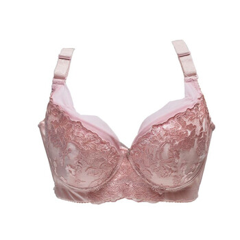 伊亿莉女士C杯刺绣<em>胸罩</em>全<em>罩杯</em>聚拢调整型深V