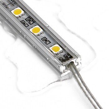 
                                        创华星 LED硬灯条 12V铝槽灯带 柜台LED灯 展柜珠宝灯3528灯珠 超高亮灯带灯条 45珠-0.5米正白                