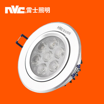 
                                        雷士照明LED筒灯射灯 一体化防雾 天花灯具 过道灯 客厅吊顶灯ENLED163D 白色边 7瓦 开孔95-105mm 白光                