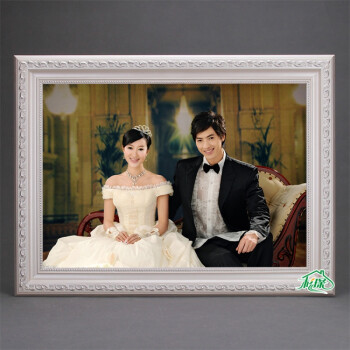 新款韩式实木20寸婚纱照框 50x75拼图框 16寸24寸30寸结婚照框 32寸(6