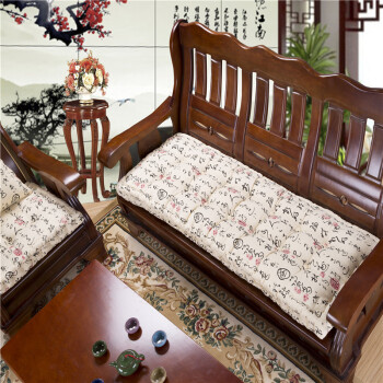 
                                        圣榜家纺 帆布实木沙发垫 飘窗垫 椅垫坐垫 榻榻米座垫 中国书法 55*55cm                