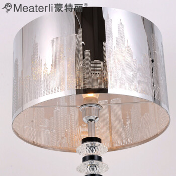 蒙特丽meaterli都市时尚不锈钢水晶落地灯客厅卧室灯饰F7560