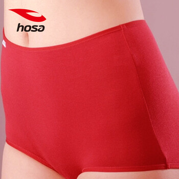 浩沙hosa正品 纯莫代尔女士高<em>腰平角</em>无痕<em>内裤</em>