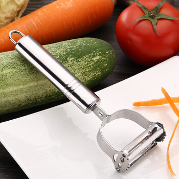 厨房工具削皮器削皮刀不锈钢双头笑脸刨丝器蔬果瓜刨 乳白色