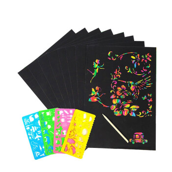 刻沫 儿童卡通炫彩刮画纸 亲子互动游戏diy儿童手工益智玩具 创意成人