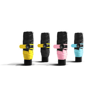 BlackLemon nano黑柠檬袖珍遮阳伞太阳伞小黑伞超强防晒伞防紫外线黑胶伞五折伞 Nano-经典黑