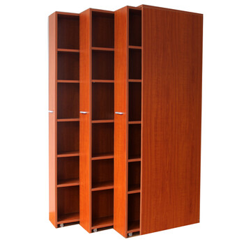 百意空间抽屉式书柜伸缩书柜可移动储物柜 柜