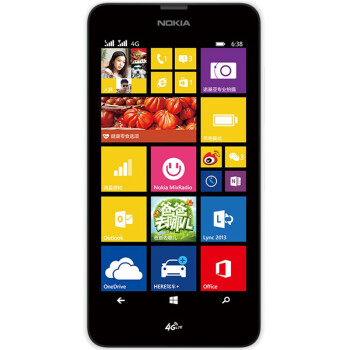 诺基亚（NOKIA） Lumia 638 4G手机 （白色） TD-LTE/TD-SCDMA/GSM