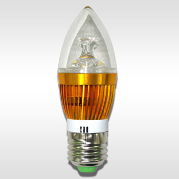 阳邦LED灯泡 尖泡 3W/5W E27大螺口 E14小螺口 暖光 白光 金色4只 5瓦/白光/E14