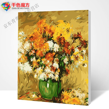 2018新款diy数字油画客厅花卉风景人物手绘油彩画世界名画莫奈梵高
