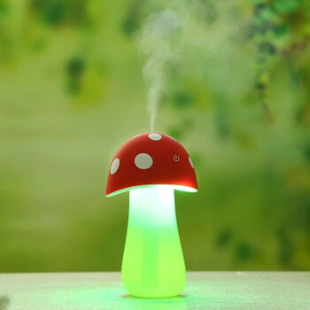 
                                        久乐肯（JOOLEK） 静音蘑菇灯加湿器usb喷雾桌面加湿器触摸开关带小夜灯防干烧 蓝色                