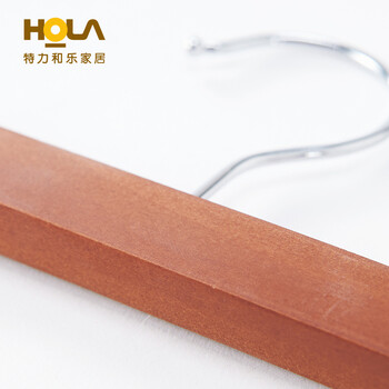 HOLA特力和乐 HOLAhome仿古木色裤架家用晾衣架衣撑三入装原特力屋