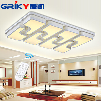 居凯 客厅led吸顶灯具 现代简约餐厅灯led卧室灯饰1053 白色93*66无极