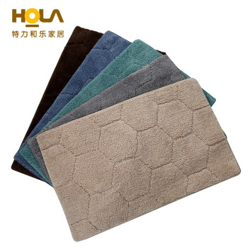 HOLA特力和乐 HH哈利超纤柔踏垫50*80 卧室客厅门厅地毯HH126138 绿